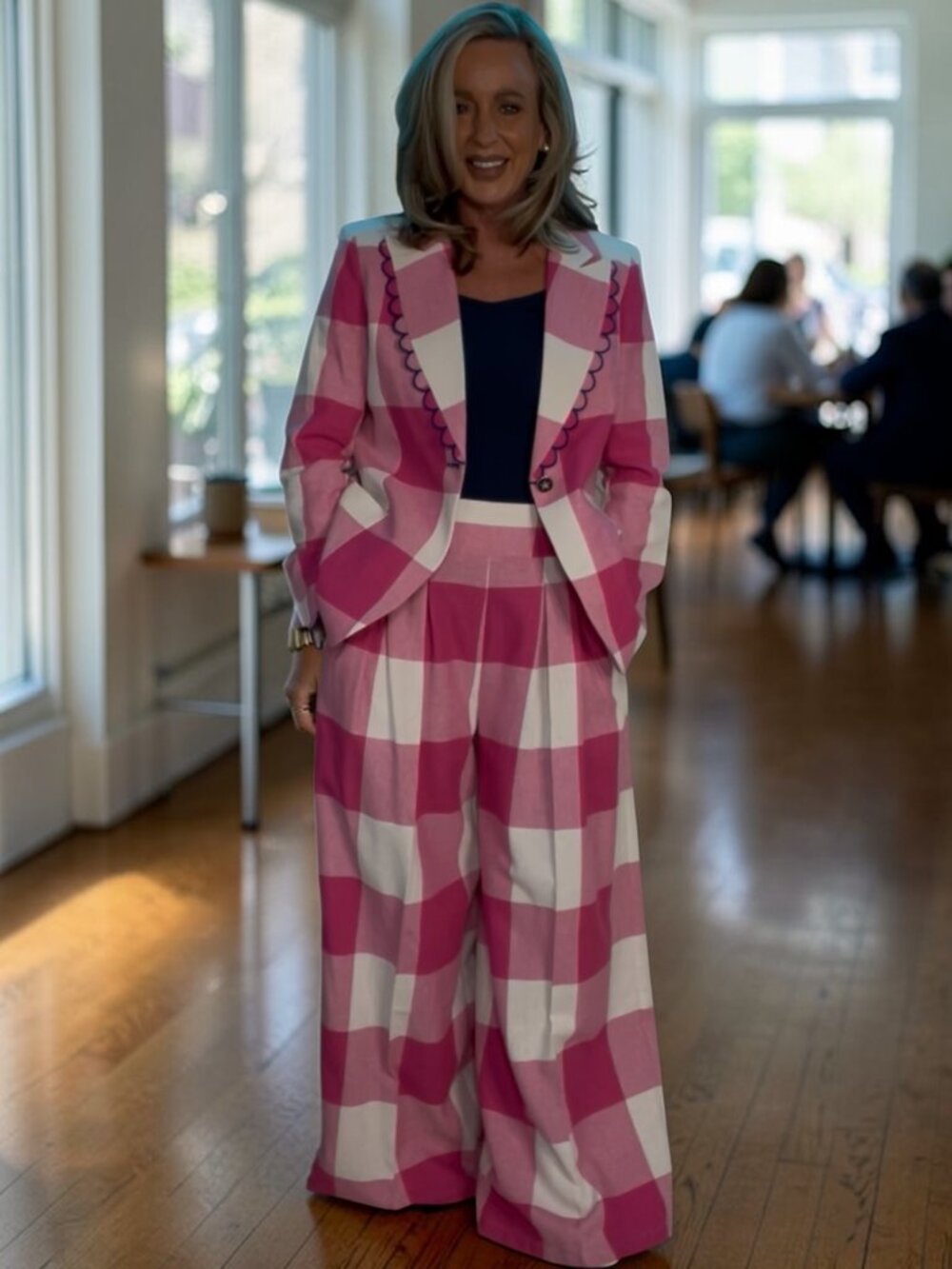 Vilagallo Pink Gingham Jacket